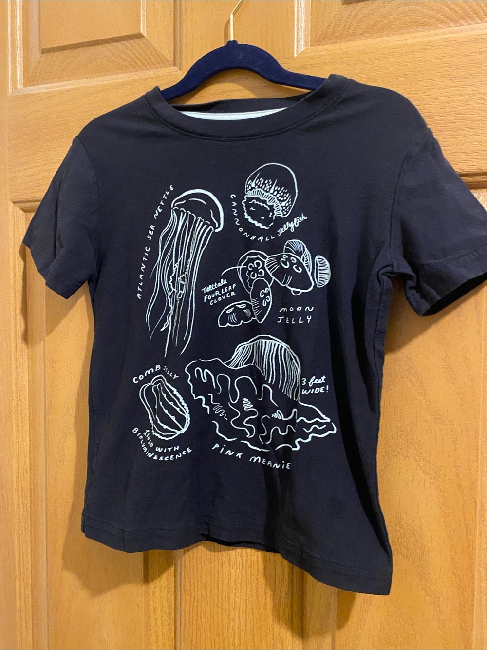 Tea Collection Black Tee with White Jellyfish Graphic